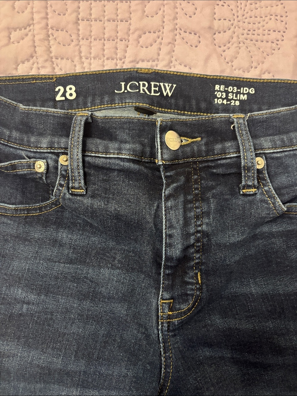 J. Crew Dark Blue High-Rise Slim Jeans